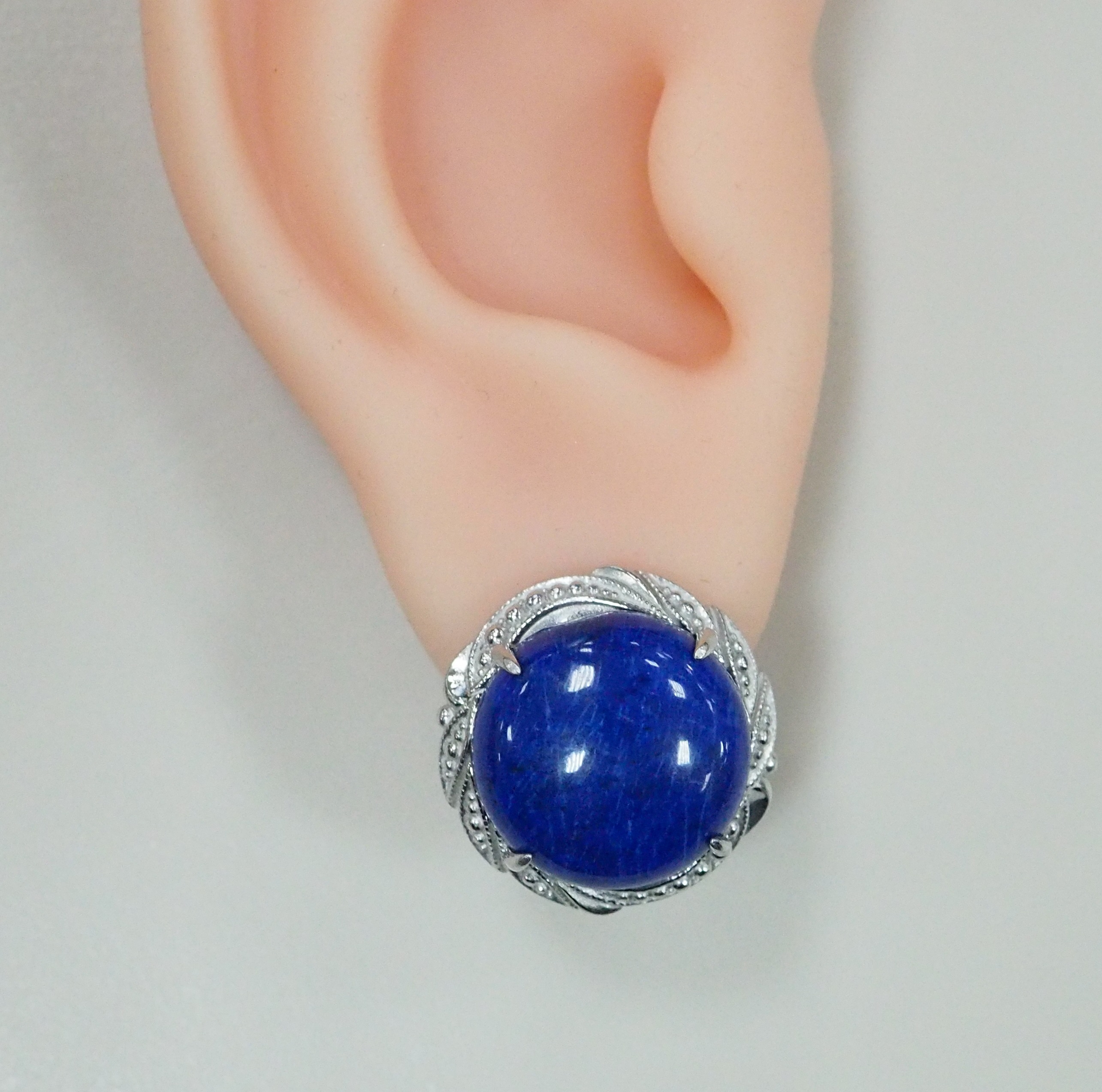 Серебряные серьги с лазуритами